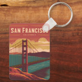 ヴィンテージトラベルサンフランシスコゴールデンゲートブリッジ キーホルダー (裏面)