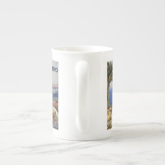 ヴィンテージトラベルサンレモイタリアのマグ ボーンチャイナマグカップ (裏面)