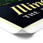 ヴィンテージトラベルシカゴイリノイズセントラル ポスター (角)