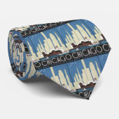 ヴィンテージトラベルシカゴイリノイ超高層ビルスカイライン ネクタイ (ロール)