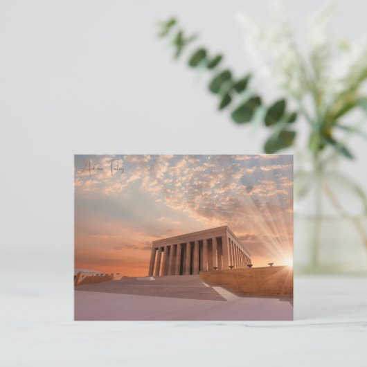 ヴィンテージトラベルシティアンカラターキーバケーションレトロ ポストカード (スタンド正面)