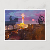 ヴィンテージトラベルシティアンカラターキーバケーションレトロ ポストカード (正面)