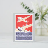 ヴィンテージトラベルシティオブニューヨーク空港 ポストカード (スタンド正面)