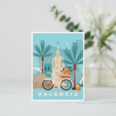 ヴィンテージトラベルシティバレンシアスペインレトロアート ポストカード (スタンド正面)