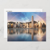 ヴィンテージトラベルシティホンコン中国航空レトロ ポストカード (正面/裏面)