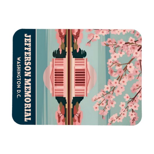 ヴィンテージトラベルジェファーソン記念ワシントンDC マグネット (横)