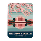ヴィンテージトラベルジェファーソン記念ワシントンDC マグネット (縦)