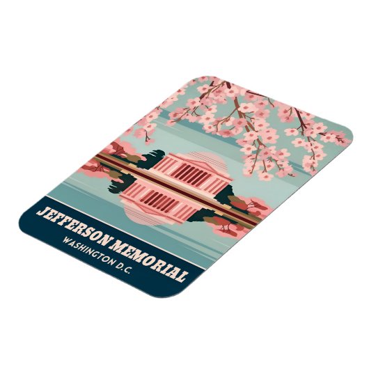 ヴィンテージトラベルジェファーソン記念ワシントンDC マグネット (左側)