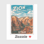 ヴィンテージトラベルジオンナショナルパークユタレトロ シール (シート)