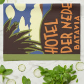 ヴィンテージトラベルジャカルタインドネシアホテルネダーランデン キッチンタオル (折り畳み)