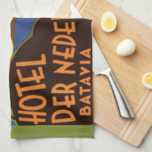 ヴィンテージトラベルジャカルタインドネシアホテルネダーランデン キッチンタオル (四つ折り)