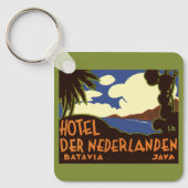 ヴィンテージトラベルジャカルタインドネシアホテルネダーランデン キーホルダー (正面)