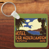 ヴィンテージトラベルジャカルタインドネシアホテルネダーランデン キーホルダー (正面)