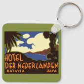 ヴィンテージトラベルジャカルタインドネシアホテルネダーランデン キーホルダー (裏面)