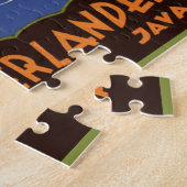 ヴィンテージトラベルジャカルタインドネシアホテルネダーランデン ジグソーパズル (側面)