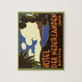 ヴィンテージトラベルジャカルタインドネシアホテルネダーランデン ジグソーパズル (縦)