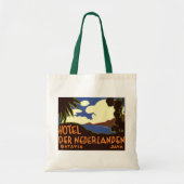 ヴィンテージトラベルジャカルタインドネシアホテルネダーランデン トートバッグ (正面)