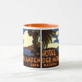 ヴィンテージトラベルジャカルタインドネシアホテルネダーランデン マグカップ (中央)
