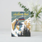 ヴィンテージトラベルジャクソンホールワイオミンレトロ ポストカード (スタンド正面)