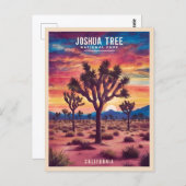 ヴィンテージトラベルジョシュアツリーナショナルパークレトロ ポストカード (正面/裏面)