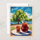 ヴィンテージトラベルジョージア南部レトロ風光明媚 ポストカード (正面/裏面)