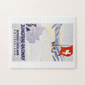 ヴィンテージトラベルスイスバイユングフラウ鉄道 ジグソーパズル (横)