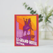 ヴィンテージトラベルスタチュールグランドホテルローマイタリア ポストカード (スタンド正面)