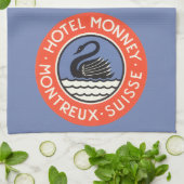 ヴィンテージトラベルスワンバードホテルモンニースイス キッチンタオル (折り畳み)