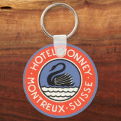 ヴィンテージトラベルスワンバードホテルモンニースイス キーホルダー (正面)