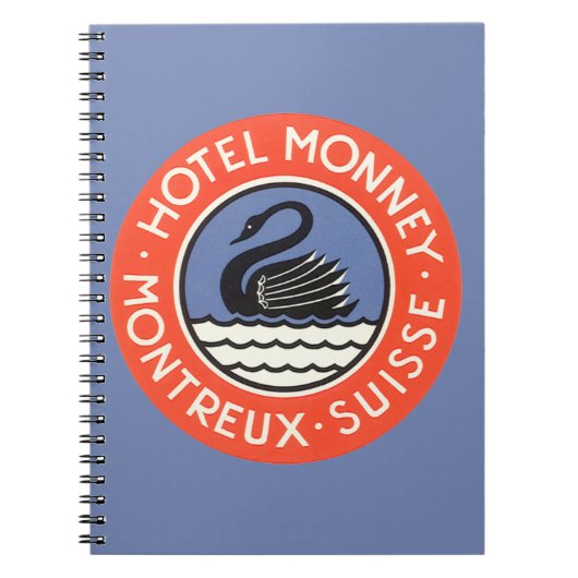 ヴィンテージトラベルスワンバードホテルモンニースイス ノートブック (正面)