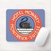 ヴィンテージトラベルスワンバードホテルモンニースイス マウスパッド (マウス)
