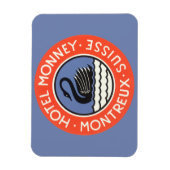 ヴィンテージトラベルスワンバードホテルモンニースイス マグネット (縦)