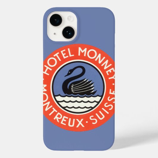ヴィンテージトラベルスワンバードホテルモンニースイス Case-Mate iPhoneケース (裏面)