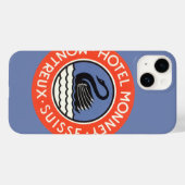 ヴィンテージトラベルスワンバードホテルモンニースイス Case-Mate iPhoneケース (裏面 (横))