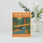 ヴィンテージトラベルセコイア国立公園カリフォルニア ポストカード (スタンド正面)