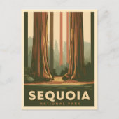ヴィンテージトラベルセコイア国立公園カリフォルニア ポストカード (正面)