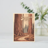 ヴィンテージトラベルセコイア国立公園レトログラフィック ポストカード (スタンド正面)