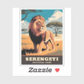 ヴィンテージトラベルセレンゲティ国立公園タンザニア シール (シート)