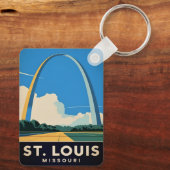ヴィンテージトラベルセントルイミズーリゲートウェイアーチ キーホルダー (裏面)