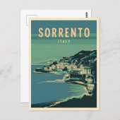 ヴィンテージトラベルソレントイタリアレトログラフィック ポストカード (正面/裏面)