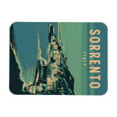 ヴィンテージトラベルソレントイタリアレトログラフィック マグネット (横)