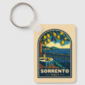 ヴィンテージトラベルソレントItaly沿岸レトロ風光明媚 キーホルダー (正面)