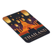 ヴィンテージトラベルタイランドランタンフェスティバルレトロ マグネット (右側)