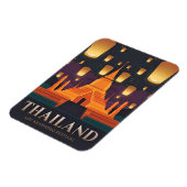 ヴィンテージトラベルタイランドランタンフェスティバルレトロ マグネット (左側)