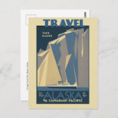 ヴィンテージトラベルタク氷河、アラスカ葉書 ポストカード (正面/裏面)