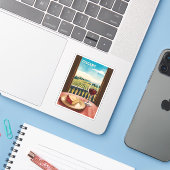 ヴィンテージトラベルタスカニーイタリアヴィンヤードレトロ シール (ノートパソコンとiPhone)