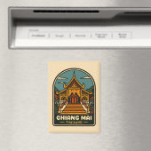 ヴィンテージトラベルチェンマイタイランドレトロ マグネット (インサイチュ (食洗機))