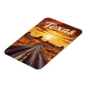 ヴィンテージトラベルテキサス州ランドスケープレトロシーニックサンセット マグネット (左側)