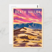 ヴィンテージトラベルデスヴァレーナショナルパークレトロ ポストカード (正面/裏面)