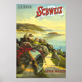 ヴィンテージトラベルデライトツーリングプラカットジュラサモン ポスター